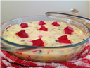 Dry fruit custard pudding.